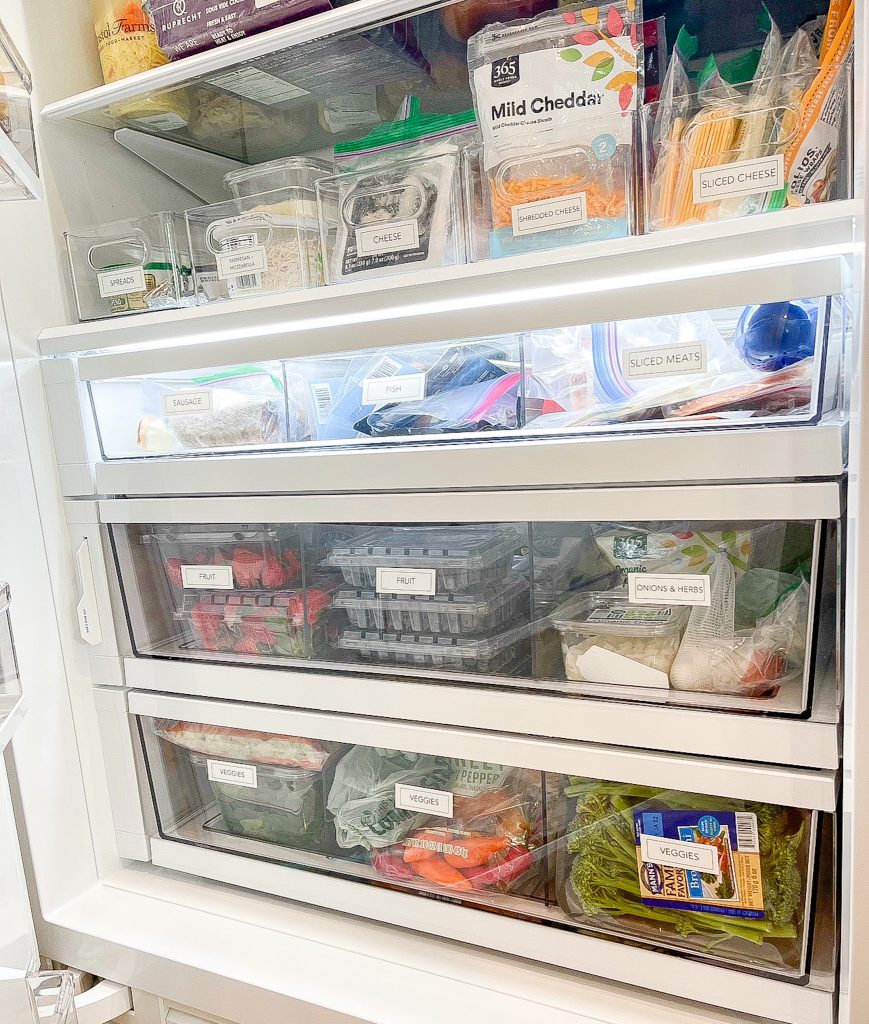 Refrigerator drawers organization Poznick